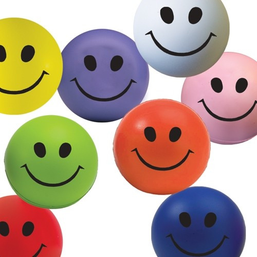 Custom Printed Smiley Face Stress Ball