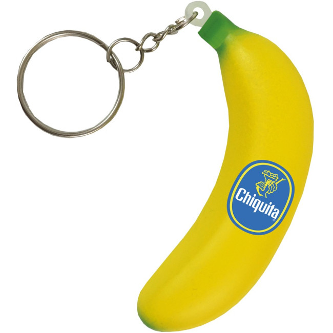 Custom Printed Stress Banana Keyring