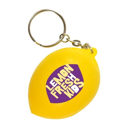 Custom Printed Stress Lemon Keyring