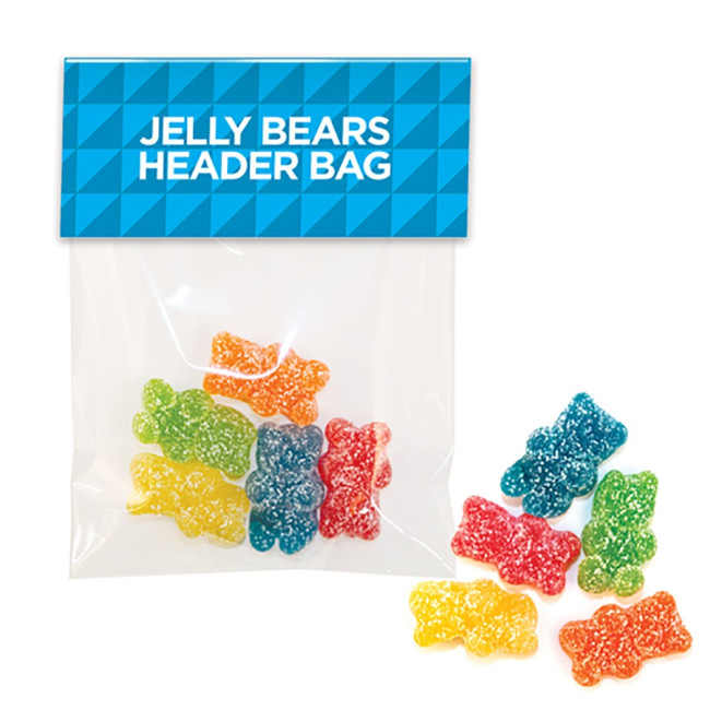 Custom Printed Jelly Bears Vegan Header Bag