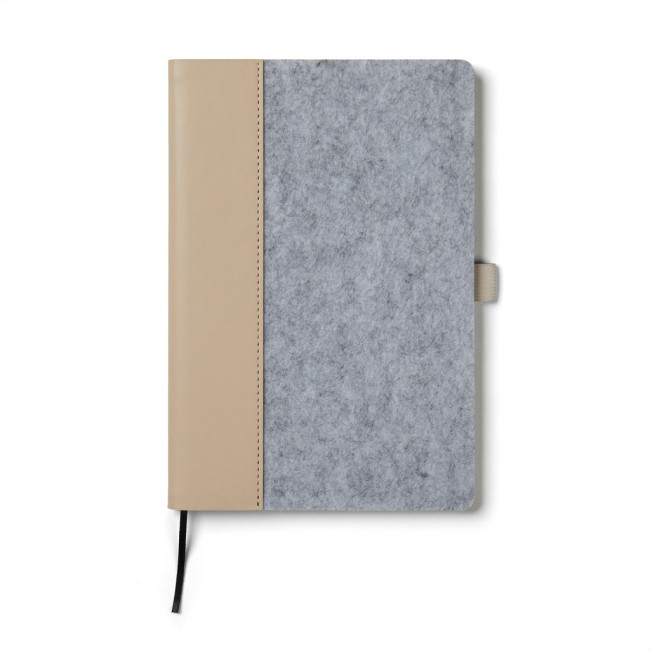 Custom Printed Albon GRS Recycled Felt Notebook - Image 1