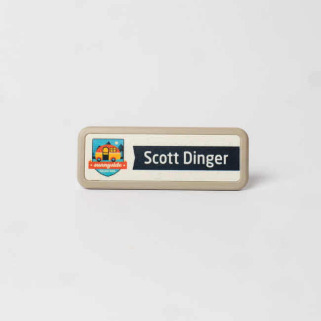 Custom Printed Always Recycled Select Name Badge - Slim Rectangle