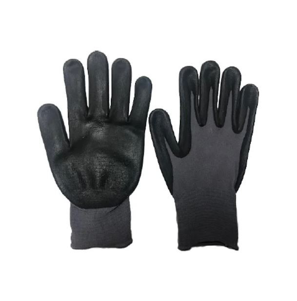 Custom Printed Nylon & Micro Foan Nitrile Saftey Gloves