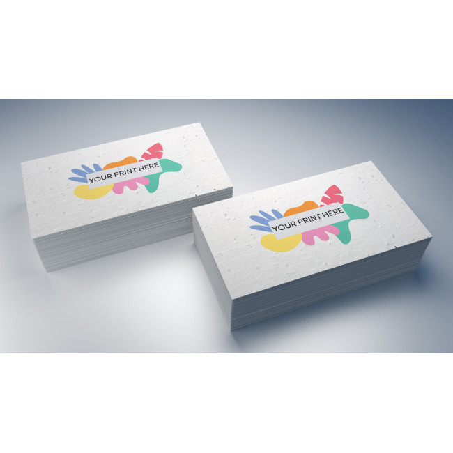 Custom Printed Seed Paper Business Card - Single Sided Print - Image 1