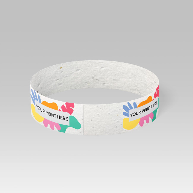 Custom Printed Seed Paper Wristband - Single Sided Print