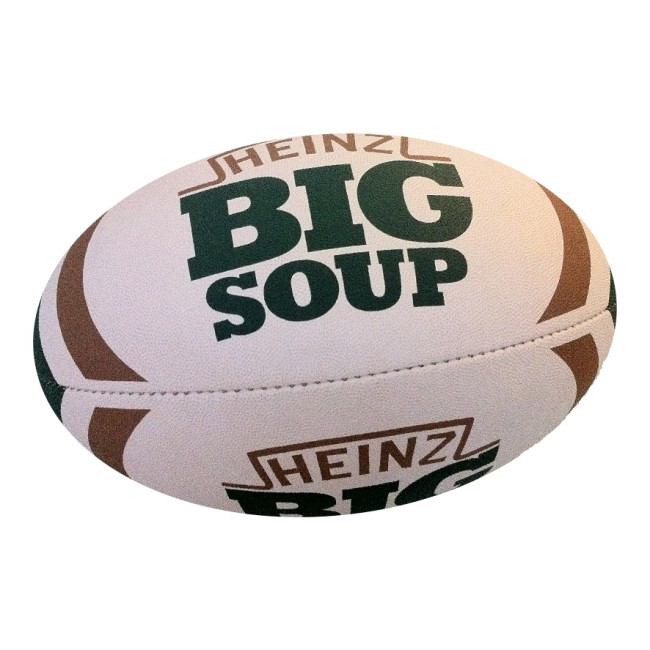 Custom Printed Size 5 Rubber Rugby Ball - Image 1