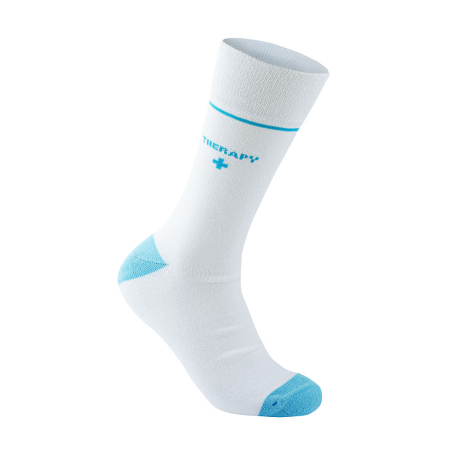 Custom Printed Pressure Free Premium Mid Calf 3/4 Long Socks In Organic cotton. - Image 1