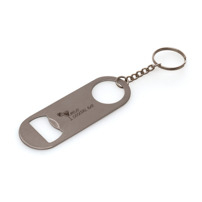 Custom Printed Stainless Steel Bimpson Bottle Opener Keyring