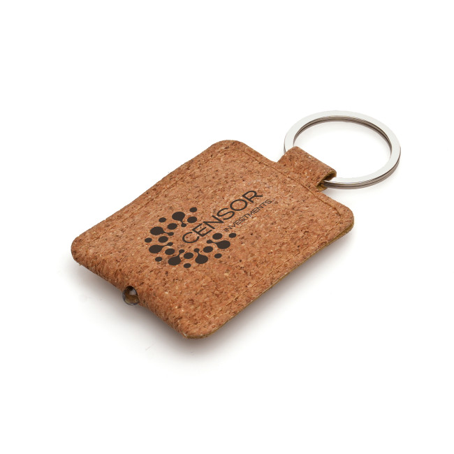 Custom Printed Cork Keyring with Torch