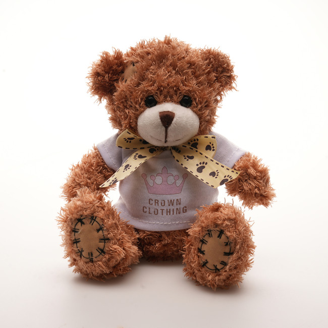 Custom Printed Medium Patched Paw Teddy