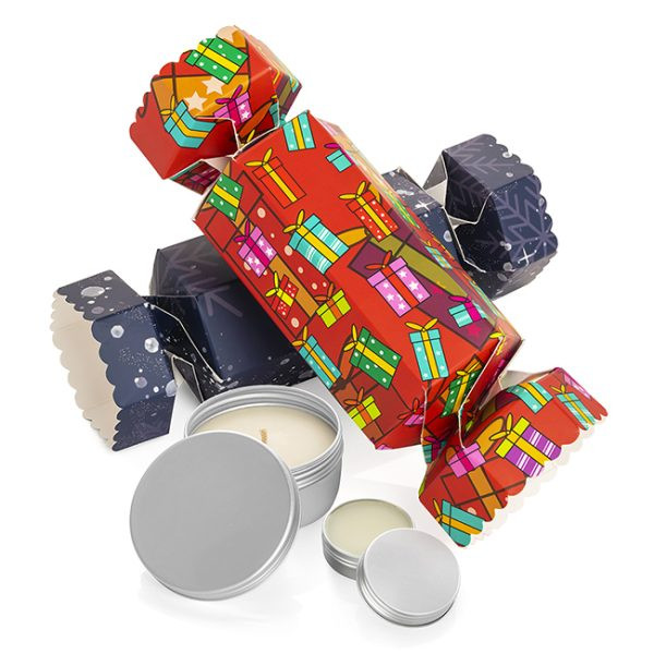 Custom Printed 2 piece Christmas Cracker Gift Set