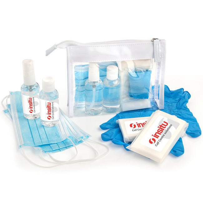 Custom Printed Emergency Breakdown Kit in a Clear PVC White Trim Bag