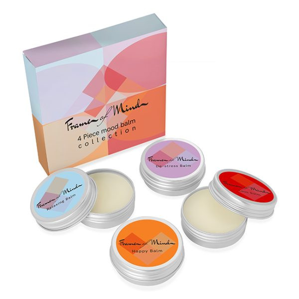 Custom Printed 4 piece Mood Balm Collection in a Printed Box