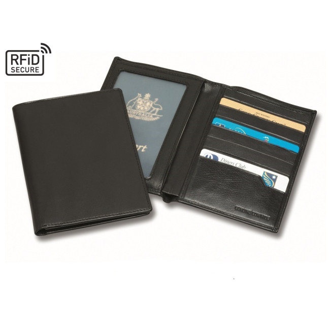 Custom Printed SandRingham Nappa Leather Deluxe RFID Passport Wallet