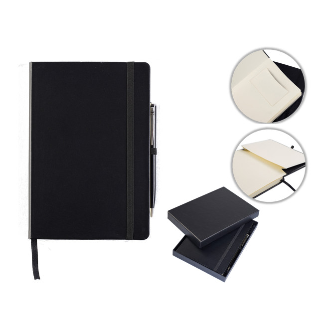 Custom Printed Houghton A5 Casebound Notebook With Pen & Box