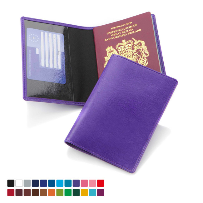 Custom Printed Passport Wallet In Belluno Vegan PU - Image 1