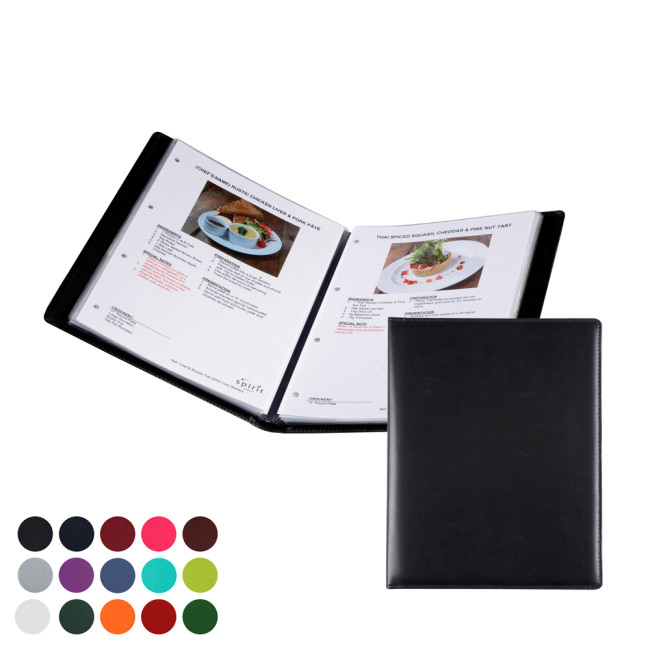 Custom Printed A4 Information, Wine List or Menu Holder In Belluno Vegan PU