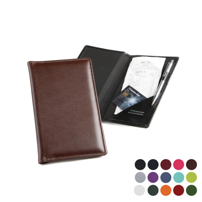 Custom Printed Bill or Receipt Holder In Belluno Vegan PU