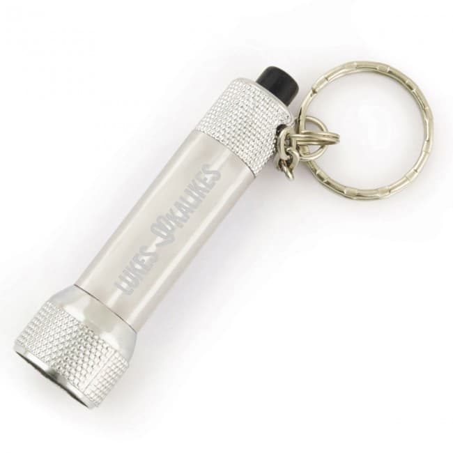 Custom Printed LED Metal Torch Keyring - Image 1