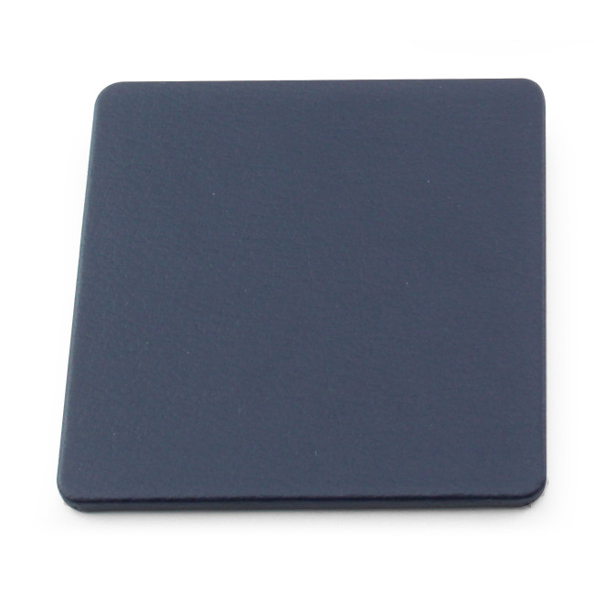 Custom Printed Recycled ELeather Square Stitched Coaster - Image 2