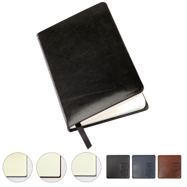 Custom Printed SandRingham Nappa Leather Colours Pocket Casebound Notebook - Image 1