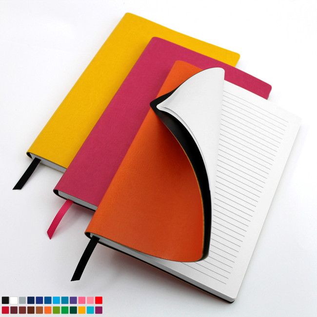 Custom Printed A5 Flexi Notebook In Belluno Vegan PU - Image 1