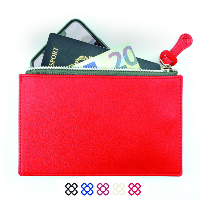 Custom Printed Small Zipped Pouch In Recycled Como - Image 2