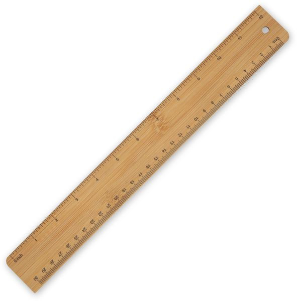 Custom Printed Bamboo Ruler 30cm/12inch