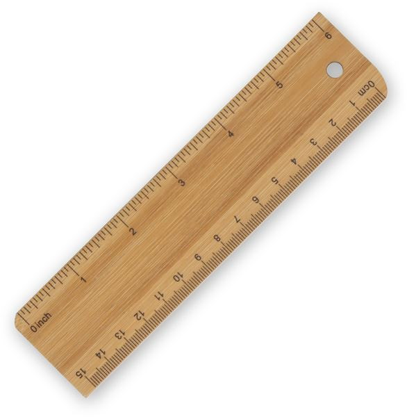 Custom Printed Bamboo Ruler 15cm/6inch