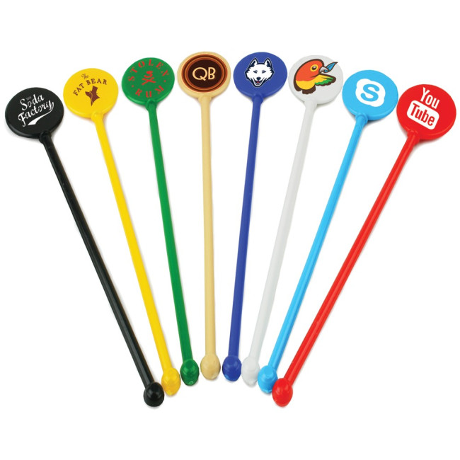 Custom Printed Round Headed Cocktail Stirrer