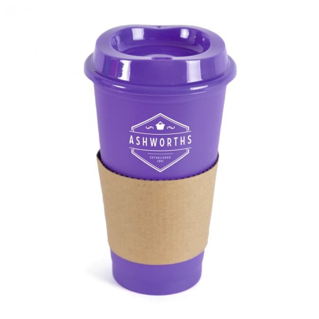 Custom Printed Café Plastic Travel Mug 500ml - Image 3