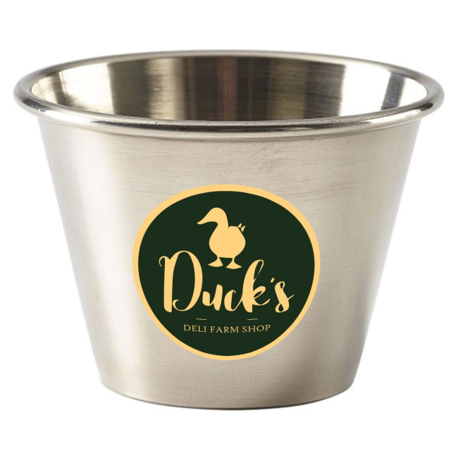 Custom Printed 2.5oz Stainless Steel Ramekin Silver