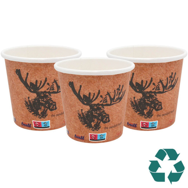 Custom Printed Recyclable Single Wall Paper Cup Full Colour 115ml