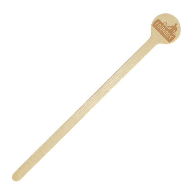 Custom Printed Wooden Disc Stirrers