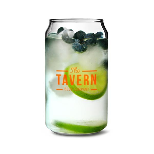 Custom Printed Can Shape Hiball Glass