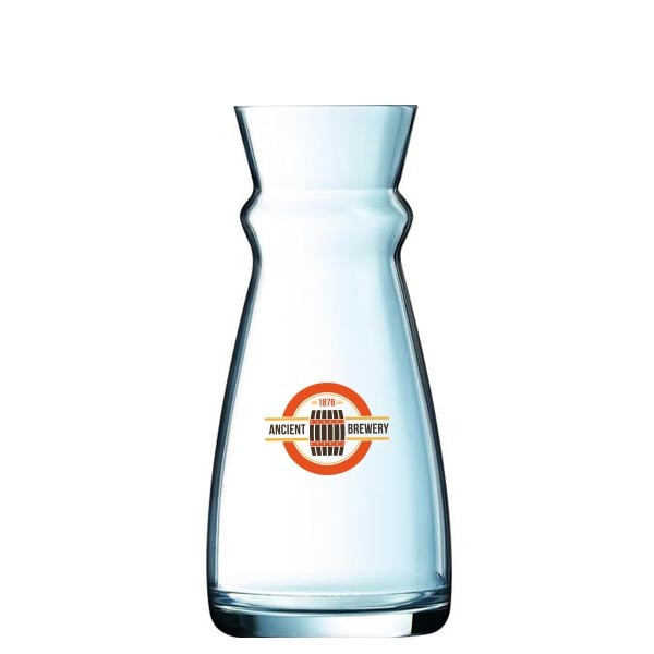 Custom Printed Fluid Glass Carafe and Stopper 500ml