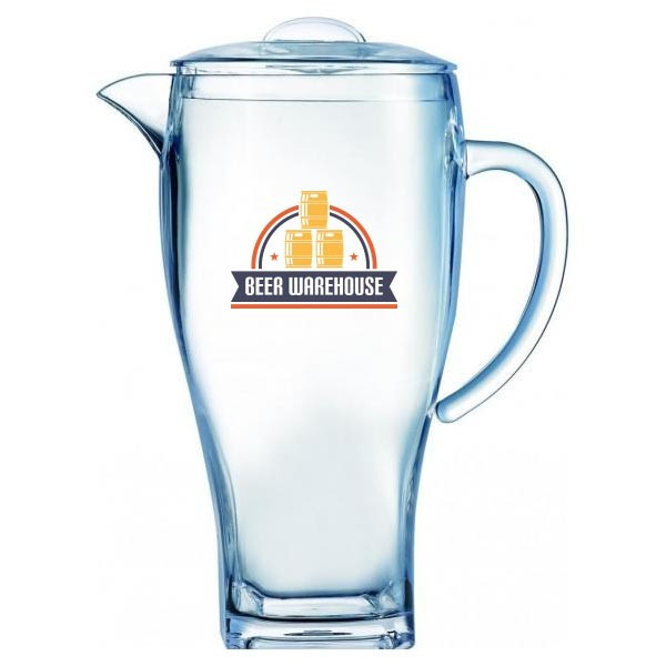 Custom Printed Outdoor Perfect Glass Jug With Lid 2L