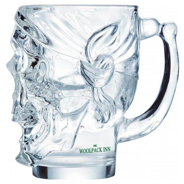 Custom Printed Skull Tankard Beer Glass 900ml