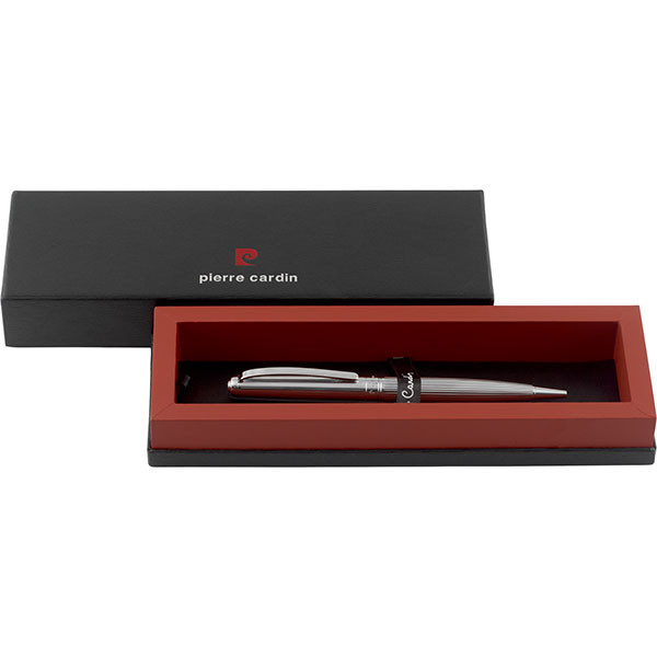 Custom Printed Pierre Cardin Lustrous Ballpen Chrome with PB17 Box