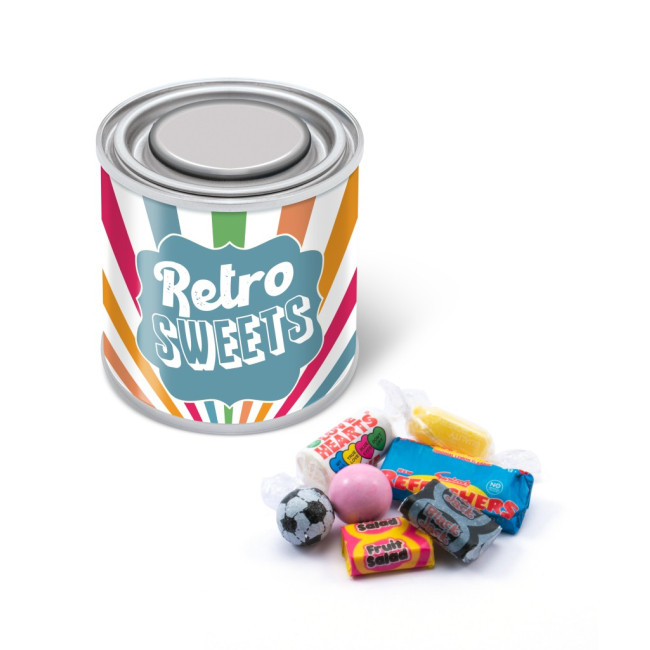 Custom Printed Small Paint Tin Retro Sweets