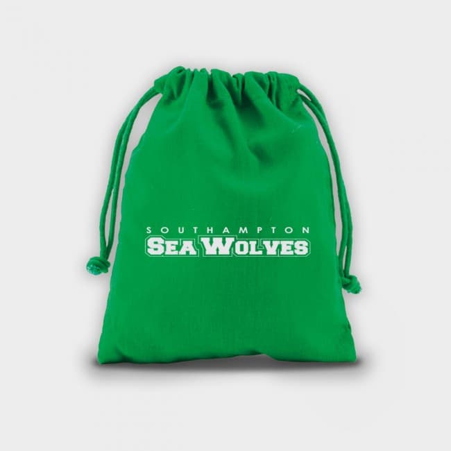 Custom Printed Green & Good Coloured Medium Drawstring Pouch - Cotton 4oz - Image 5