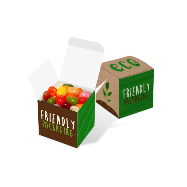 Custom Printed Eco Mini Cube Box Jelly Bean Factory