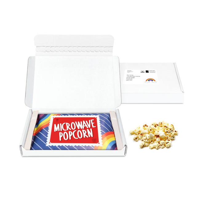 Custom Printed Mini White Postal Box Microwave Popcorn