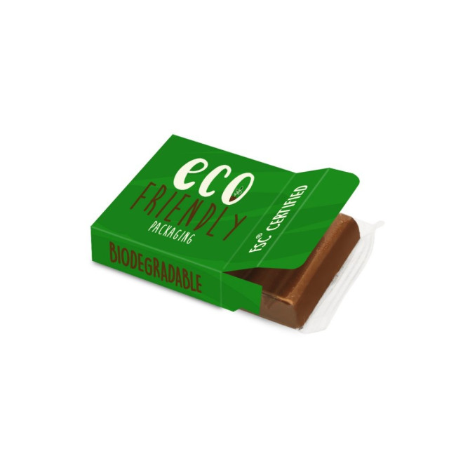 Custom Printed Eco 3 Baton Bar Box Milk Chocolate 41% Cocoa