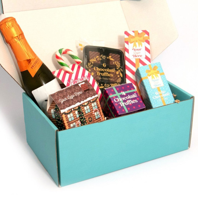 Custom Printed Winter Collection Midi Gift Box With Prosecco