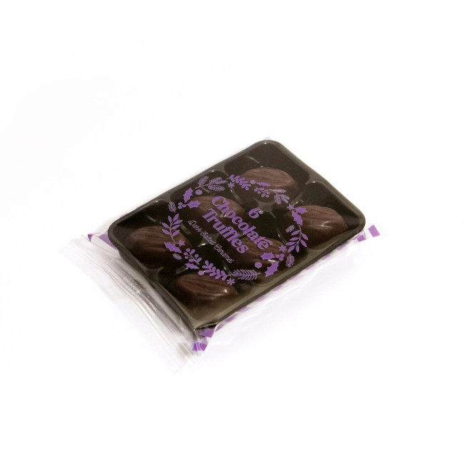 Custom Printed Winter Flow Wrapped Tray Dark Salted Caramel Chocolate Truffles x6