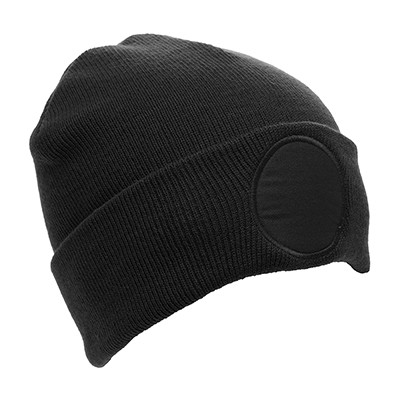 Custom Printed Circular Patched Beanie Hat - Image 3