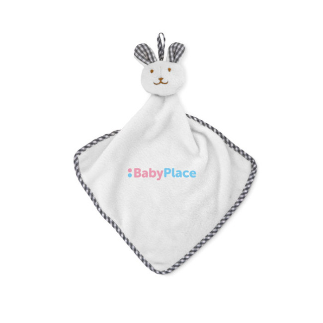 Custom Printed Plush Rabbit Design Baby Towel