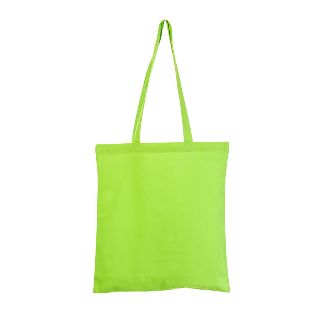 Custom Printed Light Green Coloured Cotton Shopper