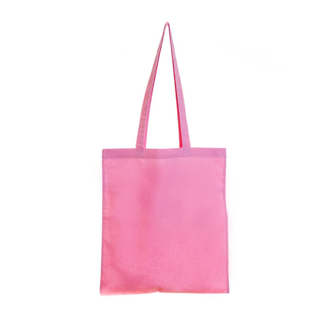 Custom Printed Light Pink Coloured Cotton Shopper